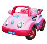 PINK GIRL RIDE ON RECHARGEABLE ELECTRIC BEETLE CAR WITH PARENTAL REMOTE CANTROL