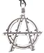 Goth Punk Anarchy Sign Silver Tone Pewter Pendant Necklace