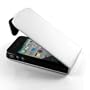 Technaxx 3030 Etui en cuir pour iPhone 4 Flap Blanc