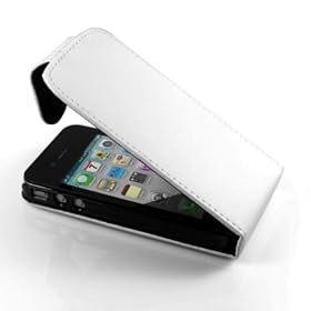 Technaxx - 3030 - Etui en cuir pour iPhone 4 - Flap - Blanc