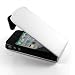 Technaxx 3030 Etui en cuir pour iPhone 4 Flap Blanc