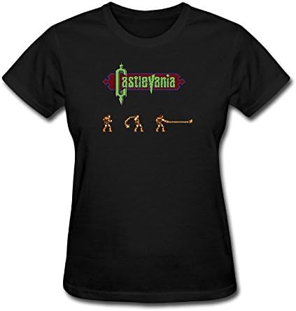 YIYONGFENGZHEN Women's Castlevania Video Game T-shirt XL Black