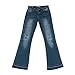 Teen G's Big Girls Flair Bootcut Jeans With Knee Repair Antique Wash KP14