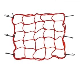 Motorcycle Accessories - Vega Motorcycle Bungee Cargo Net Red ACBungee Red