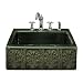 KOHLER K-14571-SV-M3 Savanyo Design on Alcott Tile-In Kitchen Sink, Copper Verde