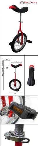 New 16 Unicycle Red Chrome Unicycle Wheel Cycling