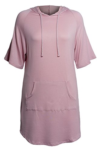 Women's Kangaroo Pocket Hooded Tunic Top