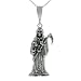 Sterling Silver La Santa Muerte Necklace