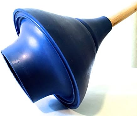 Toilet Plunger - made with industrial grade rubber suction cups - flange that forms a seal to rapidly unclog your toilet - Wooden handle, makes it one of the best performing plungers for toilets.
