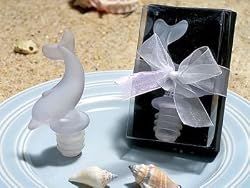 Frosted Resin Dolphin Shape Bottle Stopper