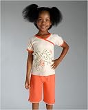 Positively Organic - Girl's Floral Print Top and Capri Pants Outfit
