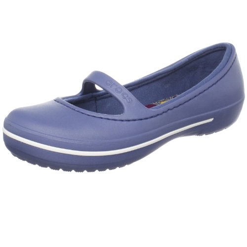 crocs Women's Crocband Winter Mary Jane Flat,Bijou Blue,11 M US