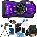 Pentax Optio WG-1 Adventure Series 14 MP Waterproof Digital Camera with 5x Wide-Angle Optical Zoom (Purple)Premiere Kit Includes 8GB Memory Card, Reader, Battery, Case, Tripod, Floating Wrist Strap, Screen Protectors, & Lens Cleaning Kit.