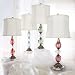 Set of 4 Accent Table Lamps with Clear Faceted Multiball Stem