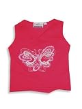 Wild Mango - Toddler Girls Ribbed Sleeveless Top, Red, Pink,White