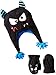 Skr Club Little Boys' Black Monster Critter Cozy Fleece and Mitten Set