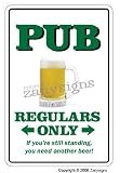 PUB ~Novelty Sign~ parking signs bar lounge gift