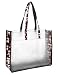 Texas A&M University Logo Beach Stadium Tote Bag with Clear Sides and Cotton Fabric - SEE Through Thru Bag for School Events or Beach GIFT IDEA for MEN Women Ladies MOM Mother or Dad Teachers and Travelers
