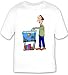 T-shirt with man, body, individuals, feeding, individual, humans, person, human, persons, fish, piranha, people, aquarium