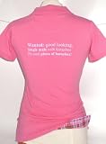 Checkers polo shirt fuchsia Size S (10) 'Wanted:good looking, single male with horsebox, pls send photo of horsebox'