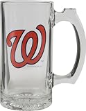 Washington Nationals Beer Mug: 3D Logo Glass Tankard