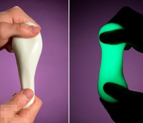 Cwdeal Thinking Putty Silicone Golw-in-the-Dark Aura w/ UV Light Pen - Translucent+Free gift