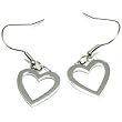 Stainless Steel Heart Shape Charm Earrings