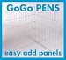 Pet Supplies : 30H" x 24" 2 Panels GoGo Silver Zinc Easy Add Extra Panels