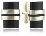 Sterling Silver Ebony Horn Cuff Links by Catherine M. Zadeh