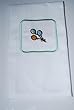 Embroidered Baby Bib - Balloons in a Green Box