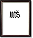 8x10 Picture Photo Certificate Frame, Round Mahogany Molding with Gold Leaf