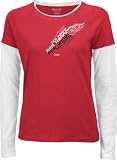 Detroit Red Wings -Red- Women's Team Eclipse Layered Tissue Tee
