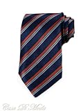 NEW CHIANTI HandMade Necktie Blue White Stripe Silk Tie