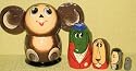 Cheburashka Russian Nesting Doll * 5 pc 2.5 in * #4.226