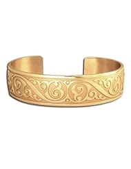 14K Yellow Gold Celtic Clionas Wave Bracelet. Made in USA.