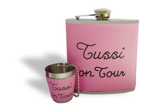 Tussi on Tour 10220500 Flachmann Set, 1 Flachmann und 1 Pinnchen mit Kette