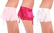Satin Garter Belt Thong Lace Trim RED Medium SALE