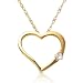 Diamond Heart Shaped Pendant in 14k Yellow Gold (GH/SI)