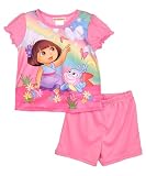 Dora the Explorer See the Butterflies 2-Piece Solid Short Pajama Set (Sizes 2T - 4T)