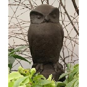 Cast Stone BARN OWL BIRD Garden / Home SCULPTURE Statue