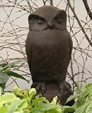 Cast Stone BARN OWL BIRD Garden / Home SCULPTURE Statue