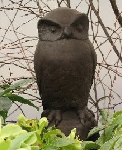 Cast Stone OWL BIRD Garden / Home SCULPTURE Statue