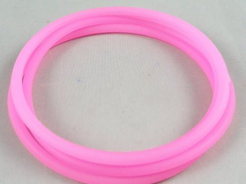 25pcs Silicone Transparent Luminous with Elastic Tie Head Rubber Band (Pink)
