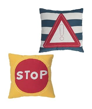 Boy's Red Stop Sign Cushion - 2pk
