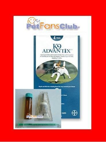 4 Month Supply K9 Advantix Kit for Dogs 11 to 22 Pounds 4 6 12