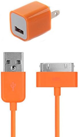 PLAY X STORE® High Speed USB Wall Charger Travel Power Adapter + 6FT USB to 30 Pin Charging Cable Power Cord for iPhone 4/4s , iPod Touch 3/4, iPad 2/3 /orange