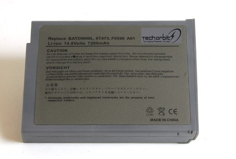 Techorbits� replacement battery for Dell Inspiron 1100 Series 1150 5100 Series 5150 5160 Latitude 100L,fits 310-5205 310-5206 312-0079 312-0296 451-10117 451-10183 6T473 7T670 8Y849 9T686 J2328 BATDW00L F0590A01 12 stall