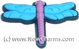 Blue Dragonfly Shoe Snap Charm