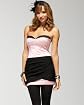 Double Layer Strapless Satin Dress Product Image