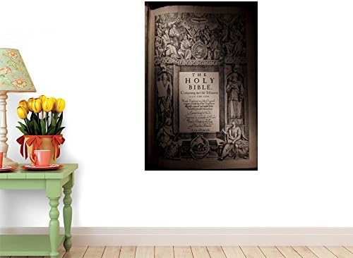 Wallmonkeys WM79461 The Title Page of an Original King James Bible Dating from 1611 Peel and Stick Wall Decals (36 in H x 24 in W)